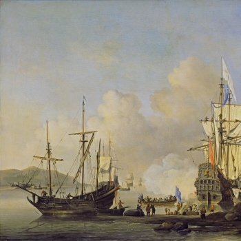 Calm: French Merchant Ships at Anchor