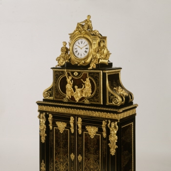 Filing cabinet and clock