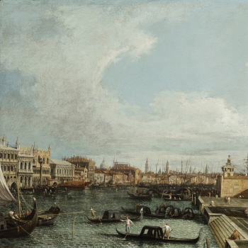 Venice: the Grand Canal with Santa Maria della Salute towards the Riva degli Schiavoni