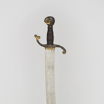 Falchion with scabbard