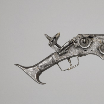 Wheel-lock pistol with ramrod