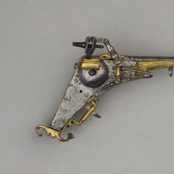 Miniature wheel-lock pistol