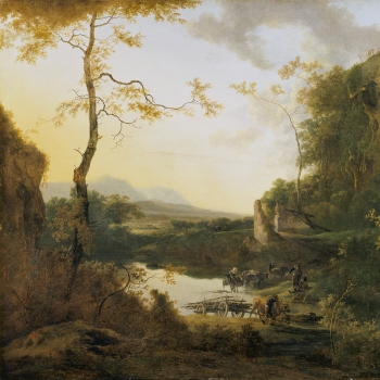 Italian Landscape with a Pool