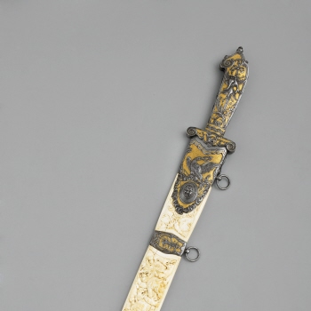 Hunting sword with scabbard