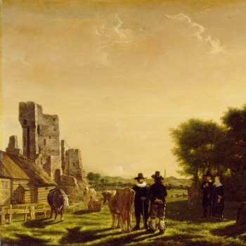 A Dutch Farm with the Ruins of the Huis te Kleef
