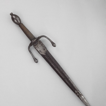 Parrying dagger with scabbard