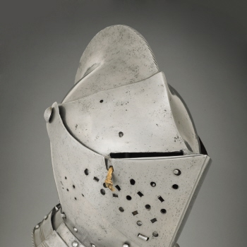 Close-helmet for the field and joust, with lining
