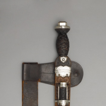 Scottish dirk with scabbard, knife and fork