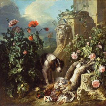 Dogs with Flowers and Dead Game