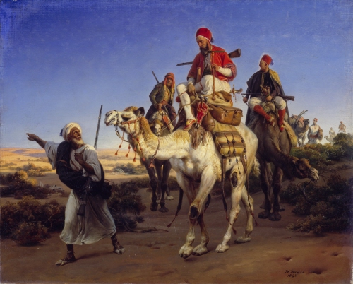 The Artist and his Companions travelling in the Desert