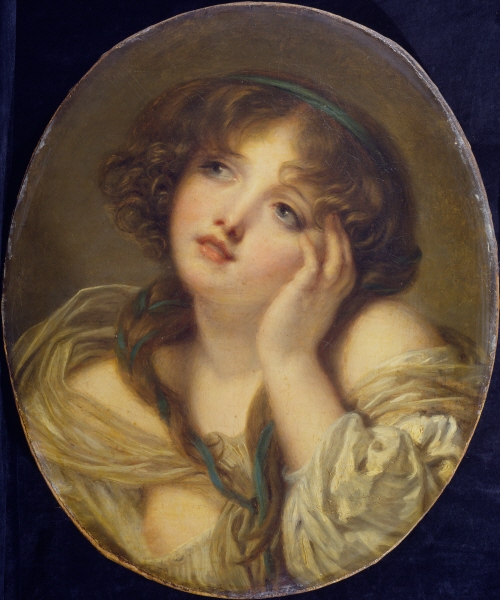 Young Woman leaning on her Hand