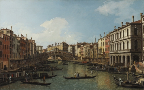 Venice: the Grand Canal from the Palazzo Dolfin-Manin to the Rialto Bridge